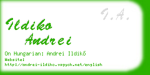 ildiko andrei business card